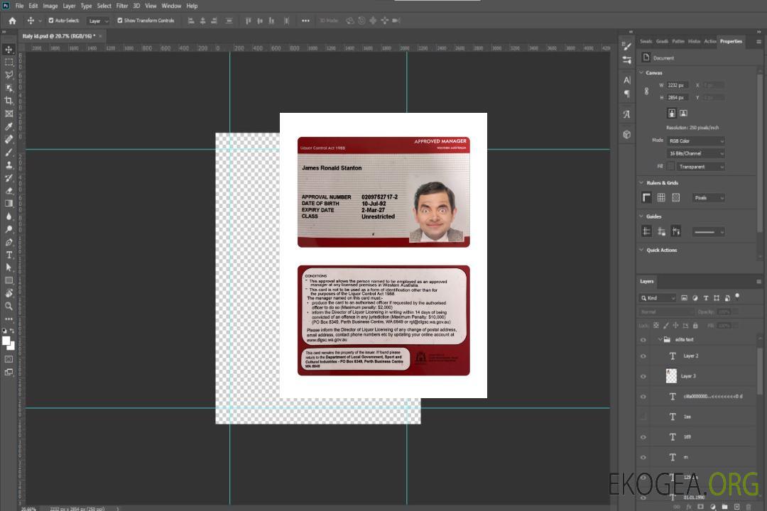 Carte de licence de gestionnaire approuvée par l'Australie-Occidentale template Carte de licence de gestionnaire approuvée par l'Australie-Occidentale template